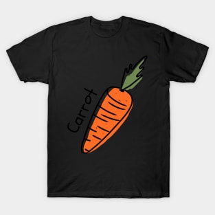 Hand Drawn Carrot Minimal T-Shirt